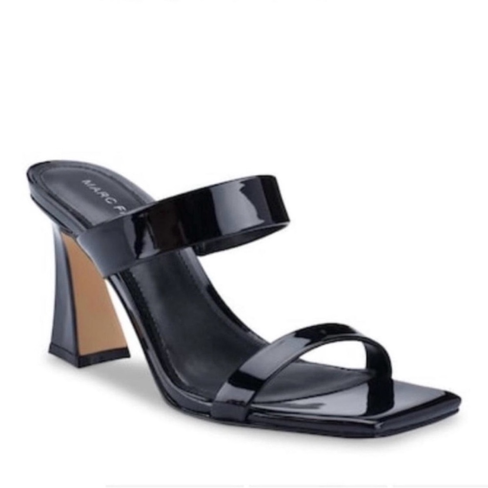 Like new! Marc Fisher Zasha Black Patent Vegan Square Heel